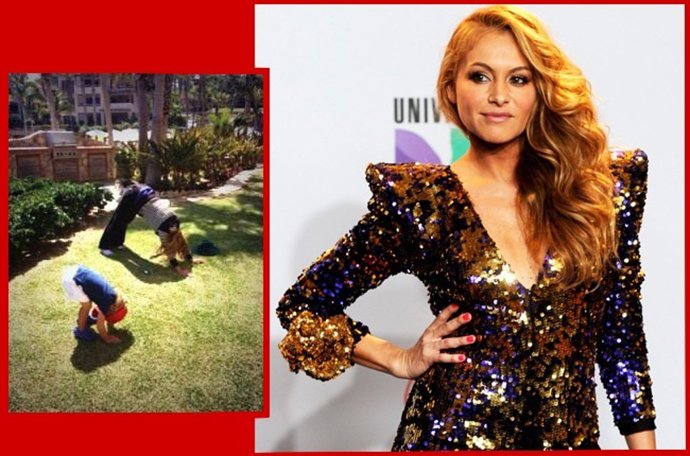 Paulina Rubio practica yoga para despejarse