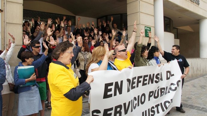 Concentración de los funcionarios de Justicia                  