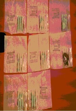 Papelinas intervenidas por la Policía