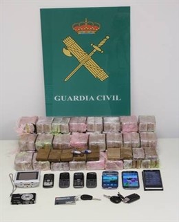 Material incautado en operación Barbarroja en Asturias