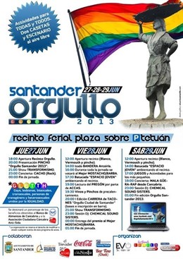 Cartel del 'orgullo gay' de Santander