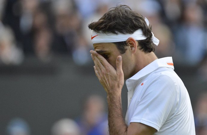Roger Federer tras su temprana eliminación en Wimbledon