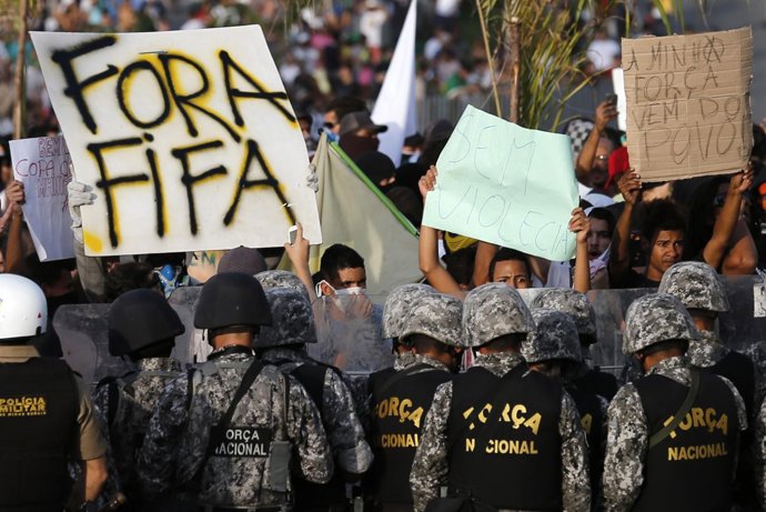 Manifestaciones en Brasil contra La Copa Confederaciones