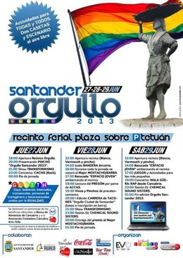 Cartel del 'orgullo gay' de Santander