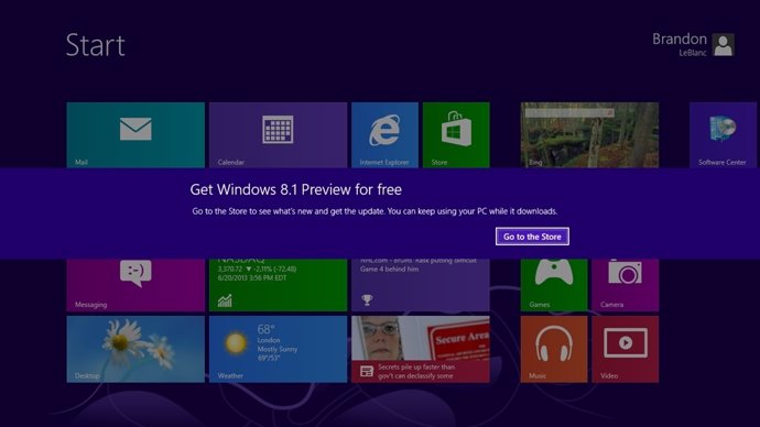 Versión preview de Windows 8.1