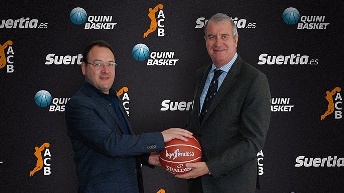 Albert Agustí en la presentación del Quinibasket