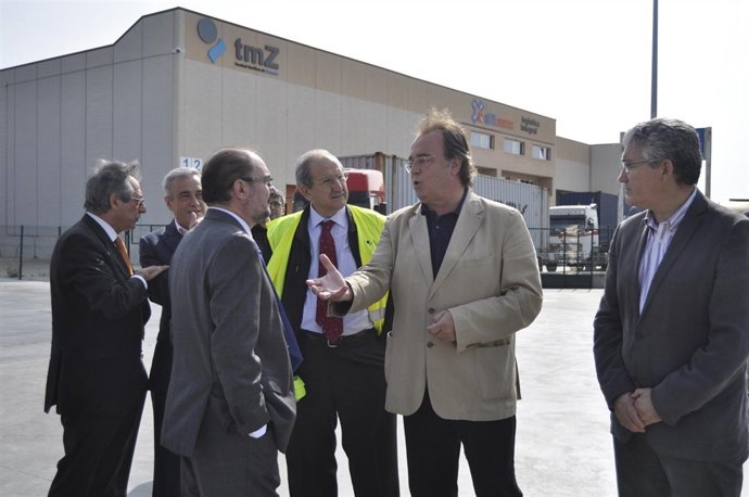 Lambán, Pérez Anadón, Sada y García Madrigal (PSOE) han visitado Mercazaragoza.