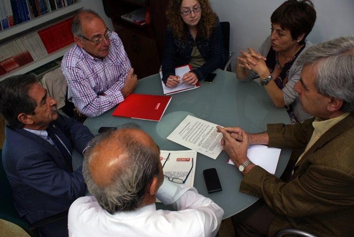 Reunión del PRC con UGT y CCOO