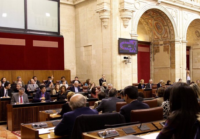 Imagen del Pleno del Parlamento andaluz