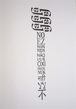 Una de las obras de la exposición 'Tipografía, imagen absoluta'