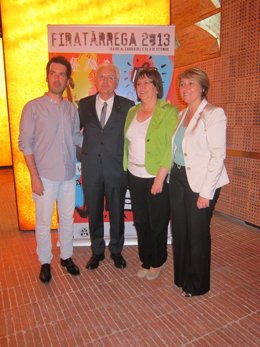 J.Duran (Fira Tàrrega),F.Mascarell,alc.Tàrrega R.M.Perelló,R.M.Pujol(Dip.Lleida)