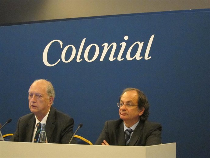 El pte de Colonial, Juan José Brugera, y su consejero delegado, Pere Viñolas 