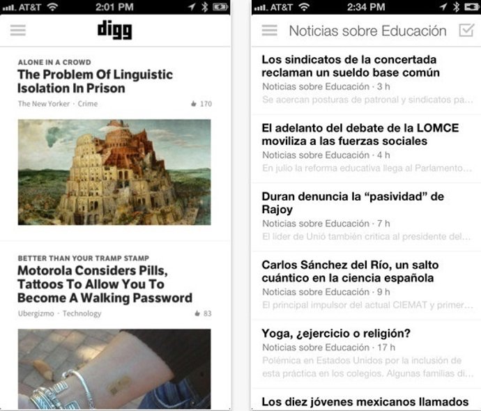 Digg lanza su lector de RSS Digg Reader