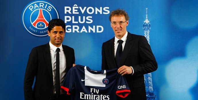 Laurent Blanc, en su presentación con el PSG