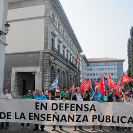 Manifestación contra la reforma educativa