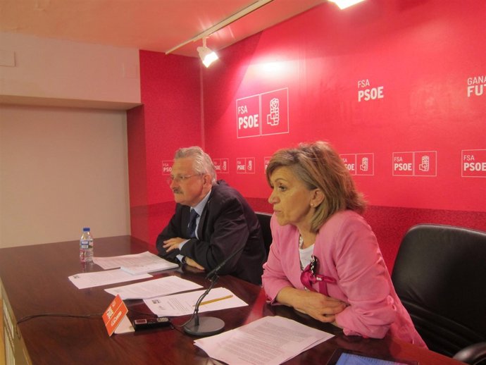 Trevín y Carcedo, durante la rueda de prensa.