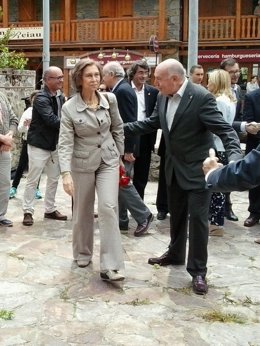 La Reina y el síndic d'Aran Carlos Barrera