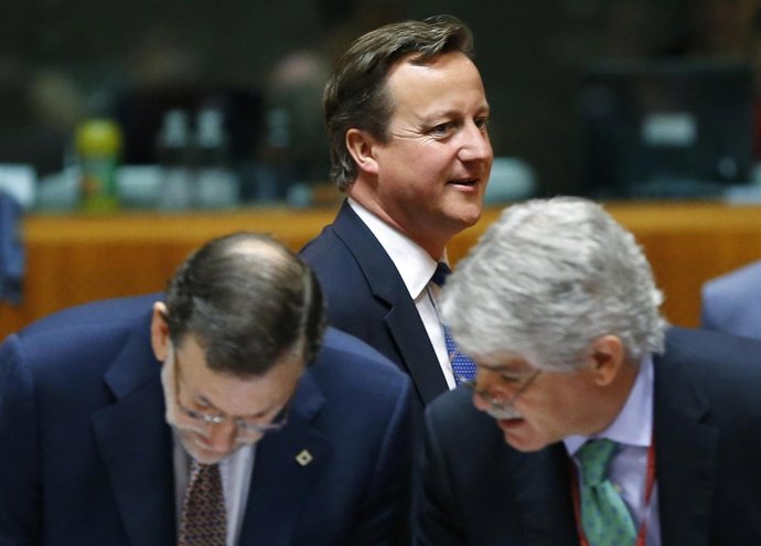 Mariano Rajoy y David Cameron en el Consejo Europeo