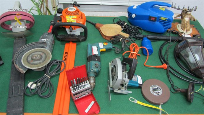 Efectos recuperados por la Guardia Civil