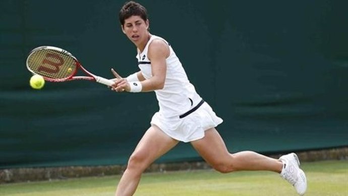La tenista española Carla Suárez en Wimbledon 2013