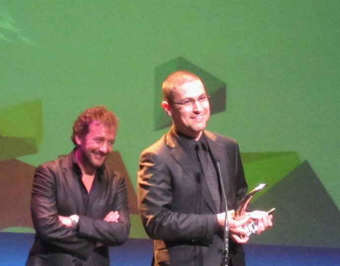 El realizador Rodrigo Cortés en la clausura de  Cinema Jove