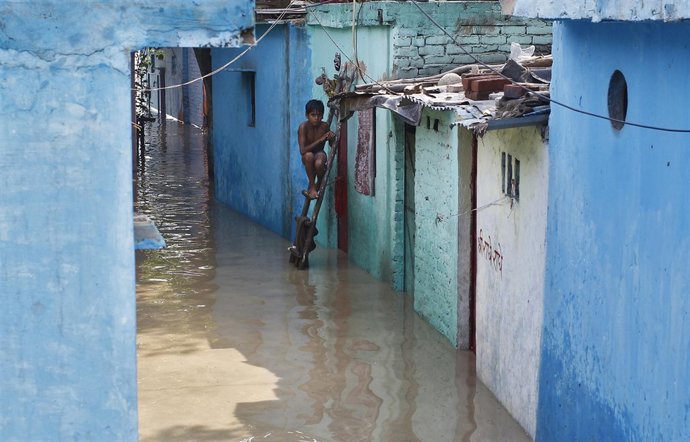 Inundaciones provocadas por el monzón en India