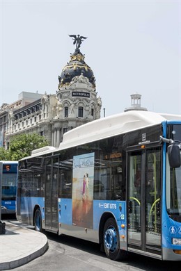 Autobús en Madrid con el anuncio promocional