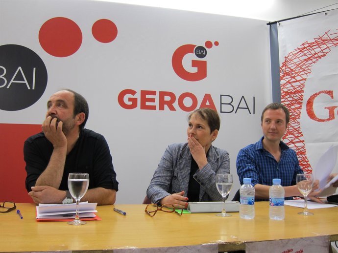 Uxue Barkos en los Encuentros Internacionales de Jóvenes de Geroa Bai.