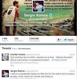 Perfil Twitter Sergio Ramos