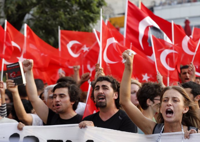 Manifestación en Estambul, Turquía