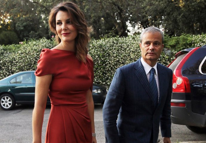 Los invitados llegan a la boda de Marina Castaño