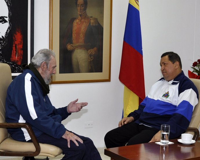 Fidel Castro Y Hugo Chávez En La Habana