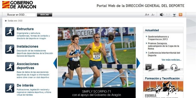Portal Web de la Dirección General de Deportes