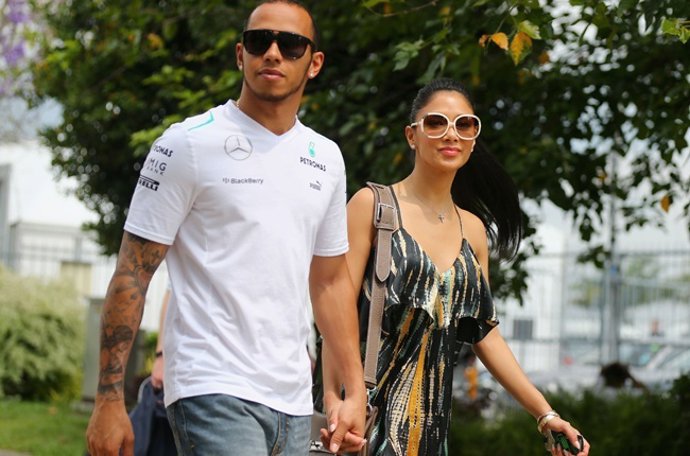 Una de las últimas apariciones de Lewis Hamilton y Nicole Scherzinger 