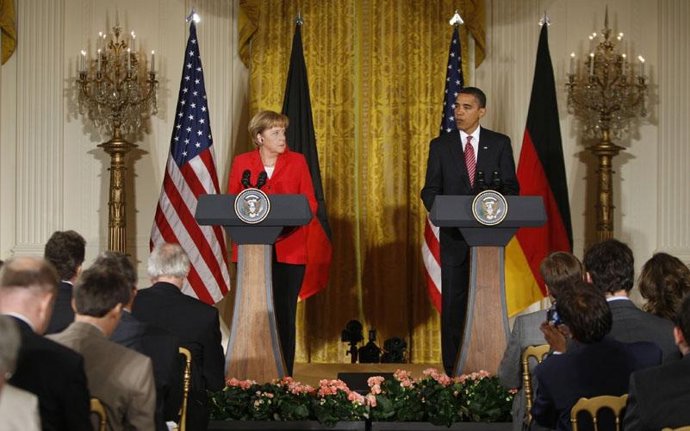 Barack Obama y Angela Merkel