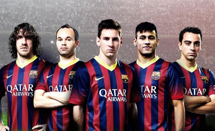 Puyol, Iniesta, Messi, Neymar y Xavi