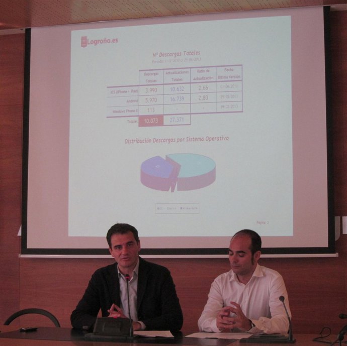 Sáinz y Hernández, en la rueda de prensa