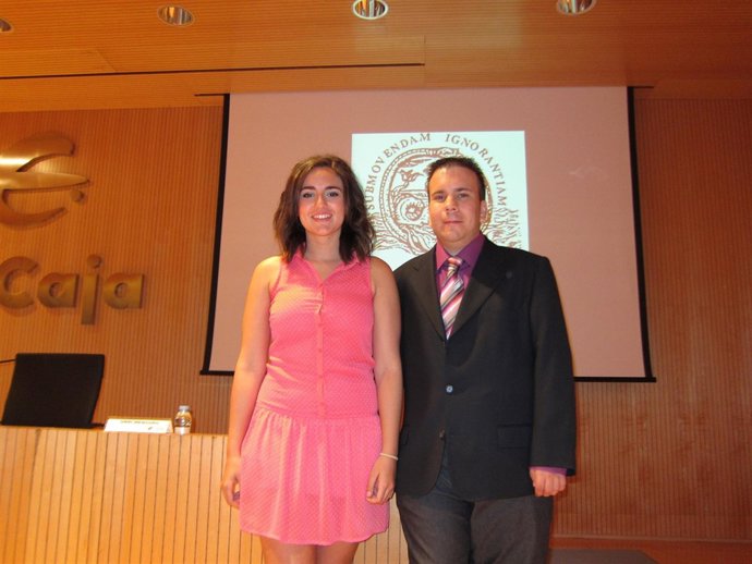 Esperanza Gosálbez y Sergio Muñoz este lunes en Ibercaja Patio de la Infanta