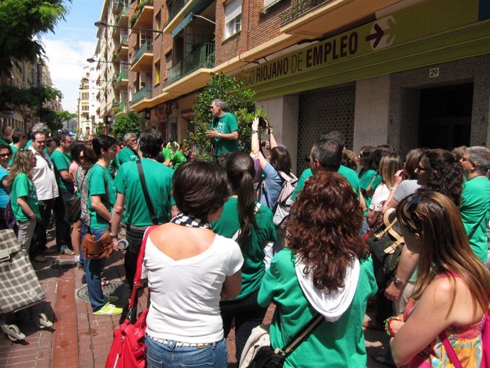 Concentración Interinos en el INEM