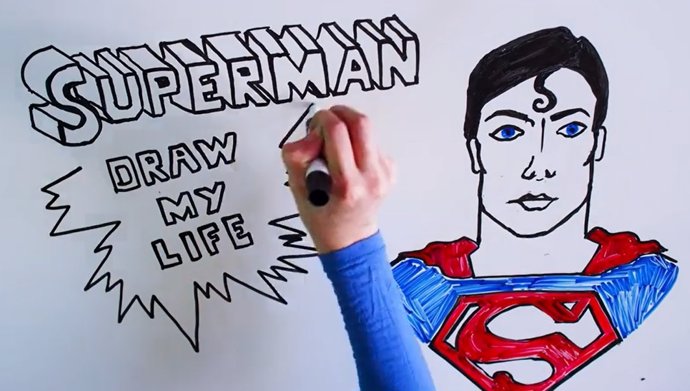 La vida de Superman contada en dibujos