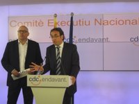 CDC cree que la continuidad de Duran como 'número dos' de CiU les refuerza y cohesiona