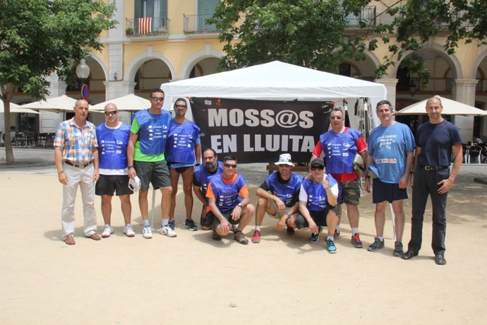 Foto de grupo de los sindicalistas de Mossos
