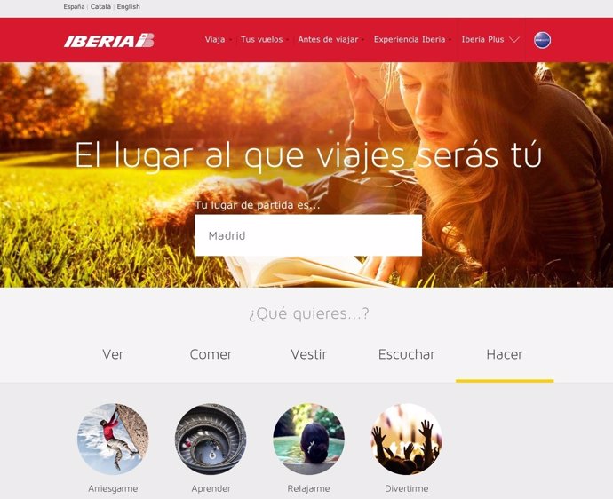 Nueva web de Iberia