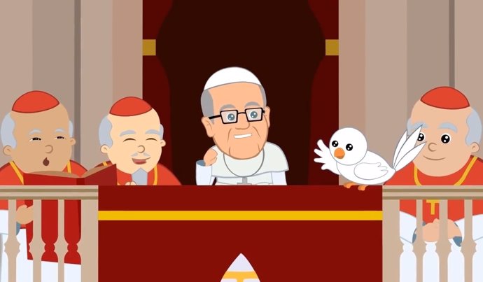 Biografía del Papa Francisco en dibujos animados