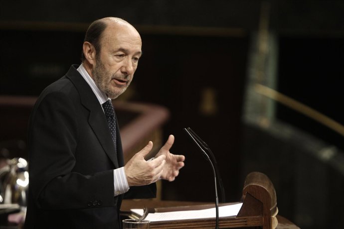 El secretario general del PSOE, Alfredo Pérez Rubalcaba