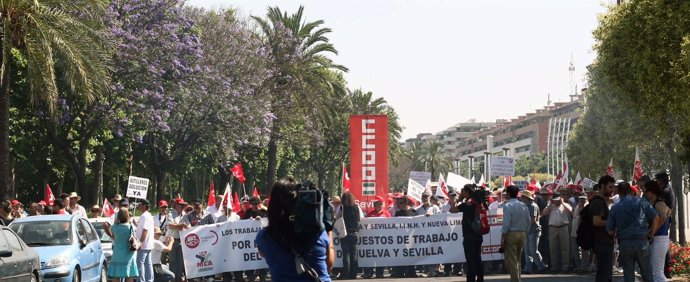 Manifestación De Astilleros De Sevilla Y Huelva.