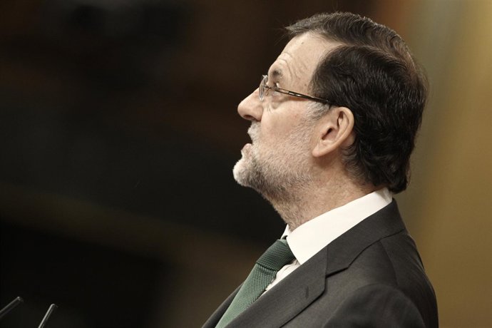 El presidente del Gobierno, Mariano Rajoy, en el Congreso