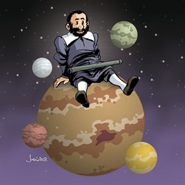Ilustración para la exposición 'Darwin y Galileo a través del cómic'