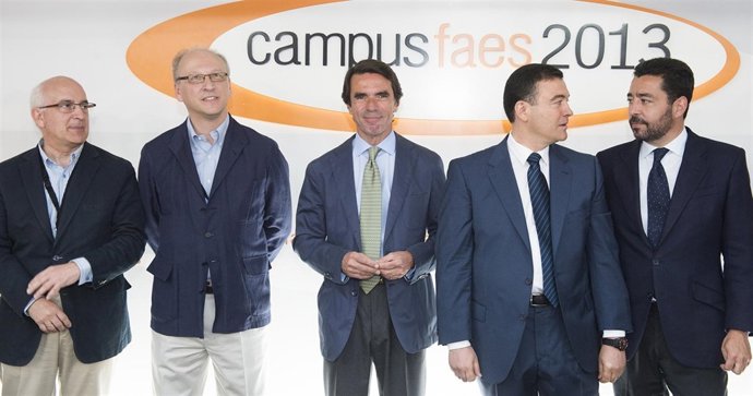 El expresidente del Gobierno José María Aznar en el Campus FAES