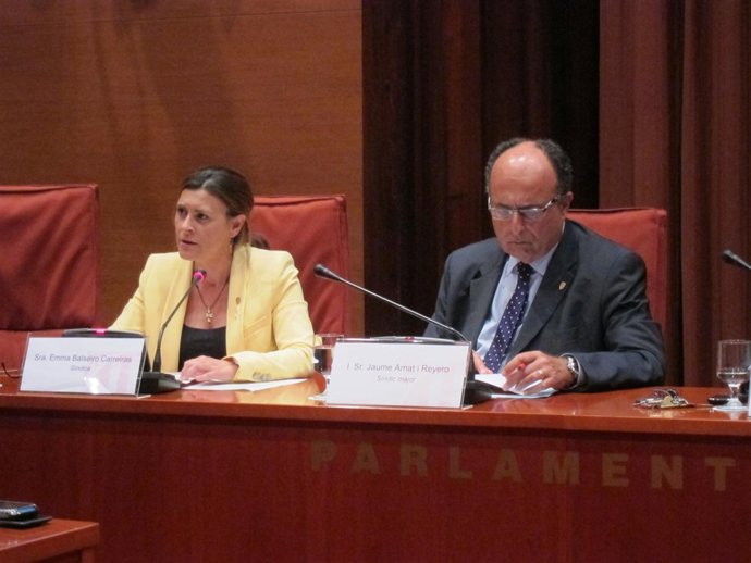 La síndica Emma Balseiro y el Síndic Mayor Jaume Amat